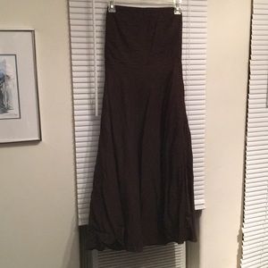 J. Crew brown strapless dress